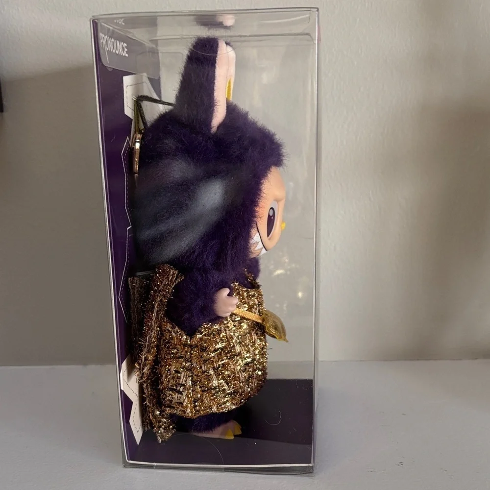 Pop Mart Labubu x Pronounce Wings of Fortune Vinyl Plush Purple Gold Figure